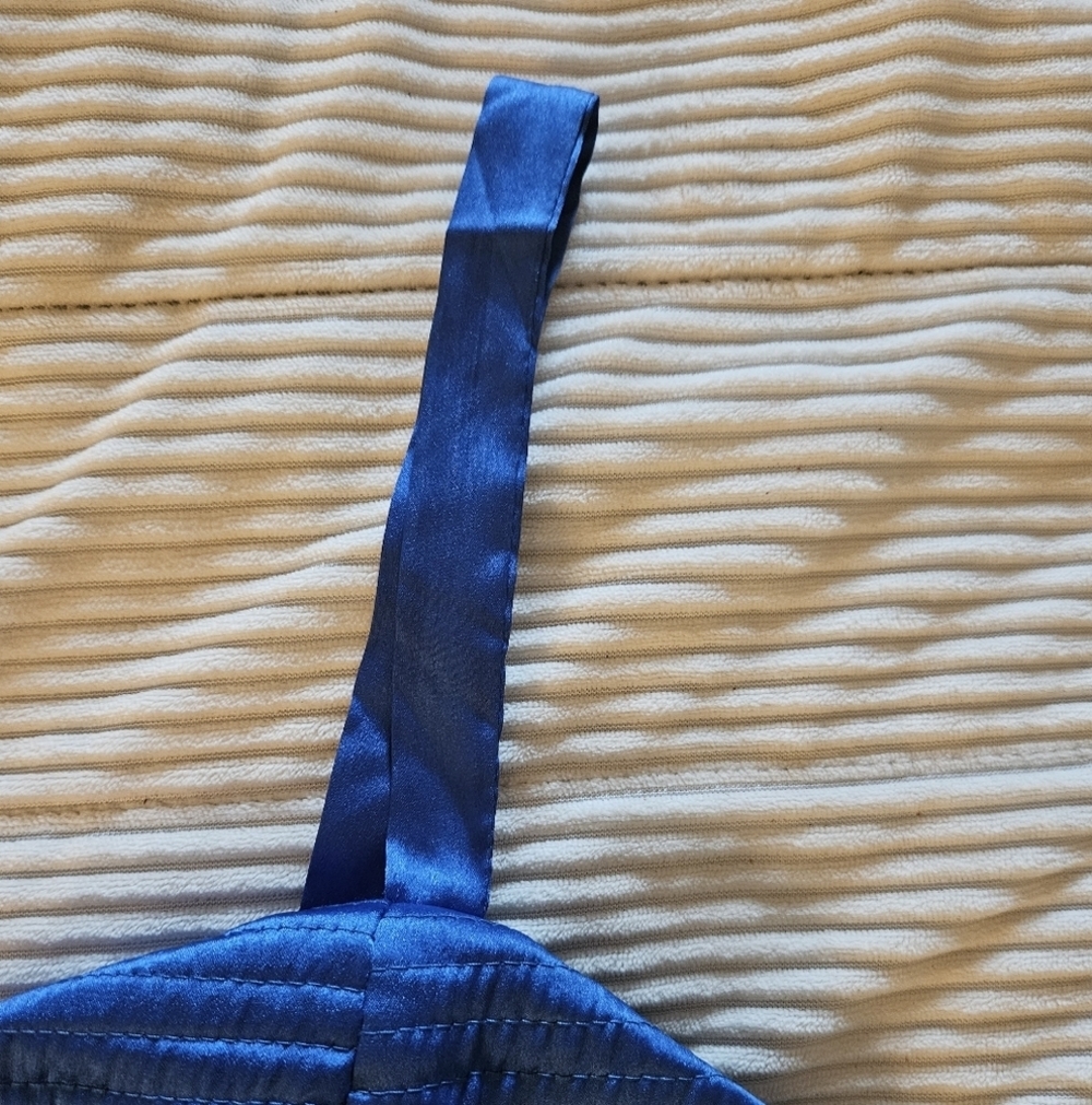 BOG Collective Blue Ruched Tank Top Size L - Picture 4 of 10